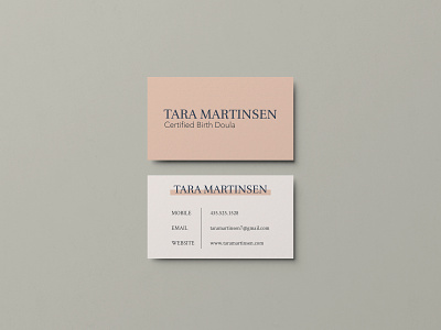 TARA MARTINSEN BUSINESS CARDS brand agency branding business cards color palette design logo design logos