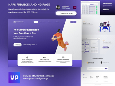 Naps Finance Landing Page & Dashboard design ui user interface web web design webdesign website