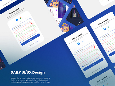 #Daily UI | 1 - Sign Up Page dailyui design ui user interface web web design webdesign website
