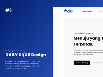 Daily UI | 3 - Landing Page - Hero Section dailyui design ui user interface web web design webdesign website