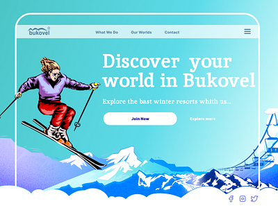 Bukovel animation app branding design illustration ui ux vector website