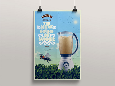 Baileys New Sound of Summer advertising alcohol branding design graphicdesign illustration print typography