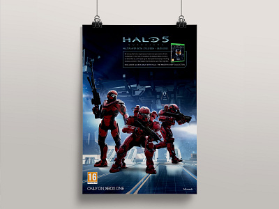 Xbox Halo 5 Poster 6 sheet advertising corporate design design graphicdesign illustration print retouching typography