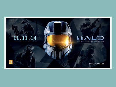 XBox Halo Master Chief Collection London Imax Wrap advertising building wrap corporate design design graphicdesign illustration print retouching typography