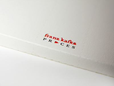 Franz Kafka - The Trial / inside cover book cover kafka layout red typography visual