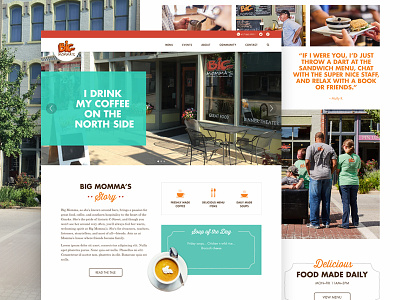 Big Momma's Coffee coffee springfield ui ux web webdesign website