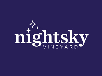 Nightsky Vineyard Logo astronomy logo space vineyard wine winery