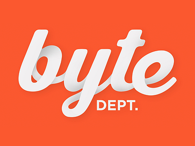 Byte Dept. Inc Script Logo branding design logo
