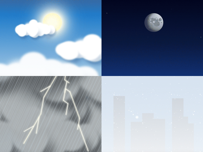 CSS Weather Conditions css design