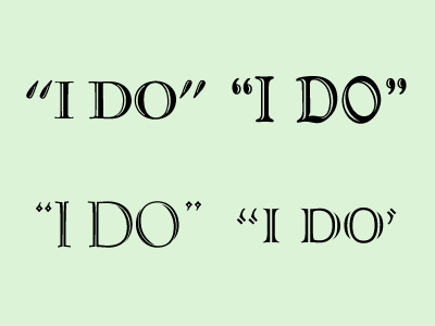 "I DO" but do you do? colonna mt dagenham db fonts hamlet handtooled narcissusopensg typography wedding