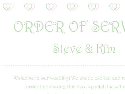 Order of Service illustrator invitations order of service print wedding