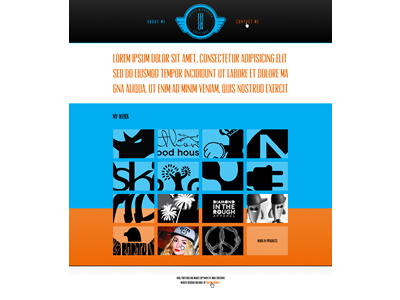 Homepage Final Hover blue chunky crop design gradient graphic graphic design homepage orange site thumbnail veyvey web