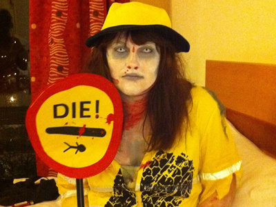 Halloween Fancy Dress blood contact lenses face paint fancy dress halloween yellow zombie
