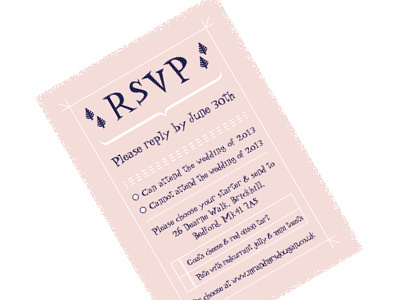 RSVP invitations navy peach rsvp wedding