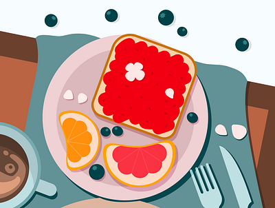 food 1 design flatdesign food illustration vector