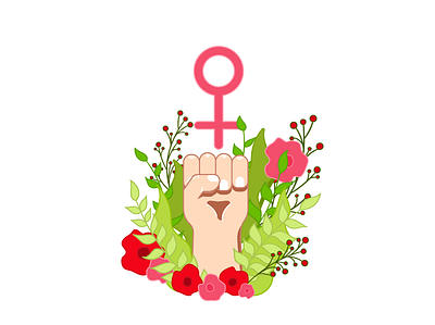 иллюстрация к празднику 8 Марта 8 march design enjoy femenism flower flowers flowers illustration illustration women