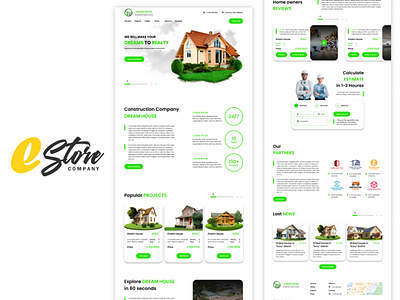 Dream House (Landing Page) design ui ux web