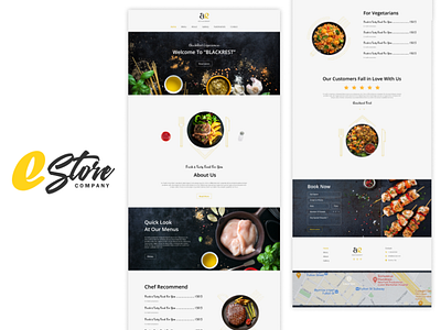 BlackRest Restaurant (Landing Page) design ui ux web