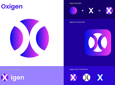 Oxigen Logo design illustration logo