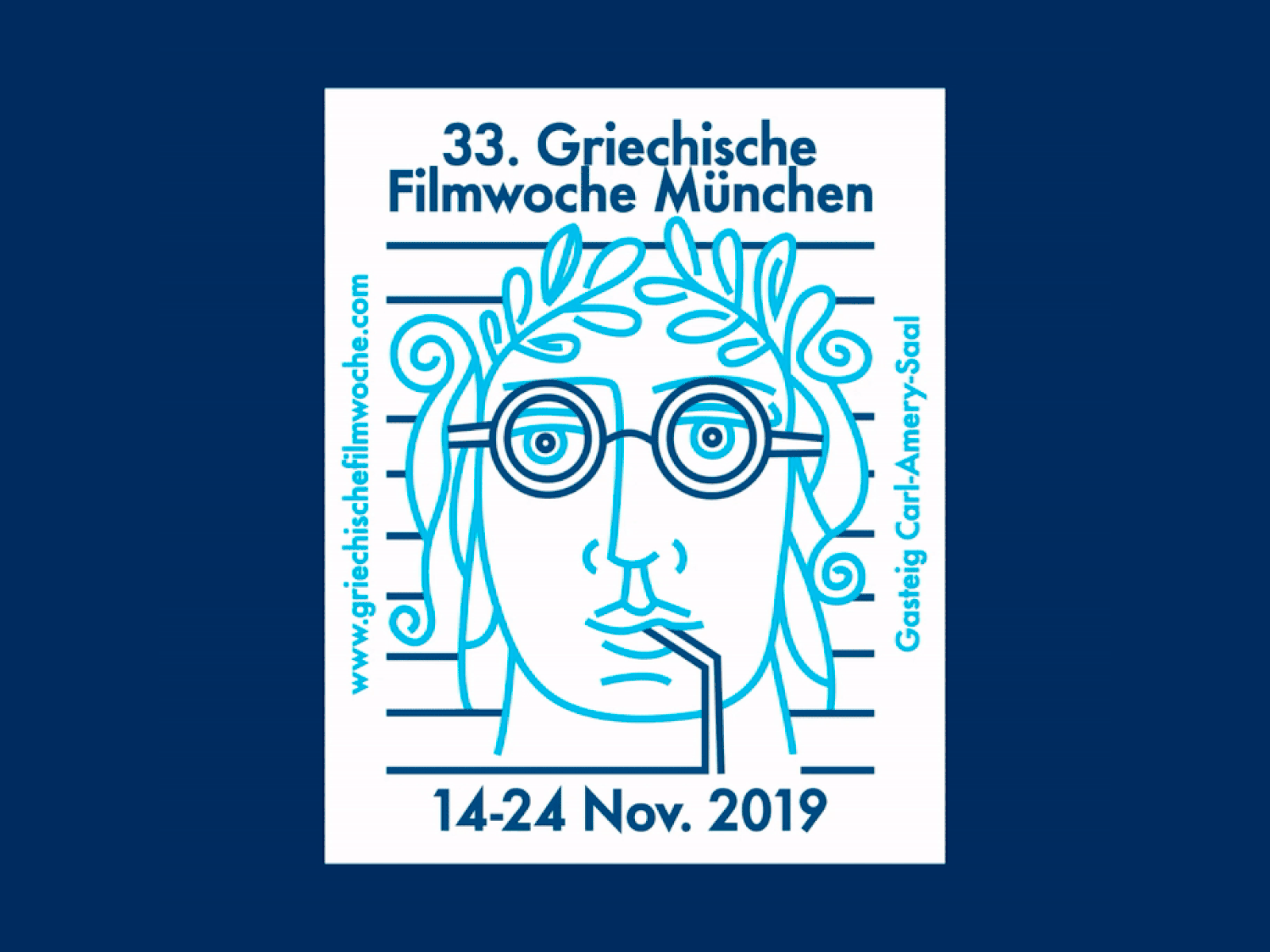 33 Greek Film Week Munich, 2019 animation festival film greece greek portrait poster