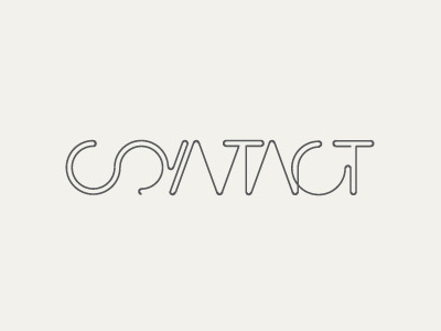 Contact logo design typographic