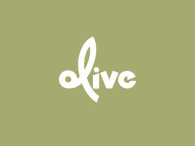 Olive typographic logo bio cuisine food greece logo design mediterranean nature olive oil typographic