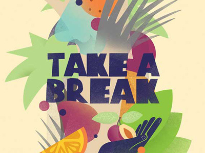 Take A Brake bar cool fresh hand illustration jungle music nature party plants