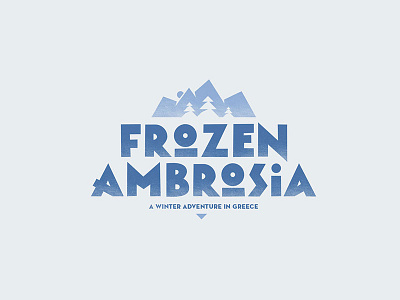 Frozen Ambrosia Logo activities greece ice mountains snow snowboard sports winter