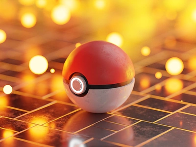 Pokeball 3D 3d 3d art 3d render 3dart blender blender3d pokeball pokemon pokemon go pokemongo pokéball pokémon render