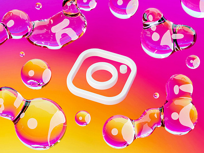 Instagram 3D bubbles 3d 3d art 3d design 3dart 3ddesign blender blender 3d blender render blender3d blender3dart blendercycles gram insta instagram instagram logo logo