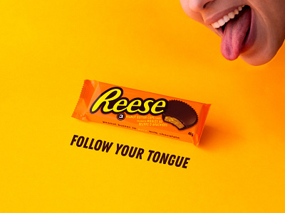 Reese - Follow Your Tongue ad design advertising art direction photography photoshop product photography reeses spec work