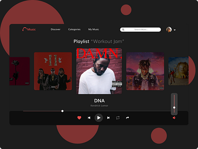 Daily UI Challenge, Day 9: Music Player dailyui design fun minimal