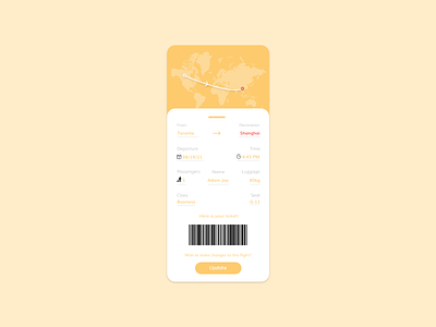 Daily UI Challenge, Day 024: Boarding Pass