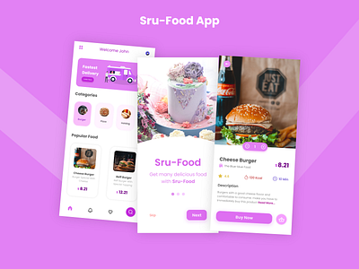 Sru-Food: Food Application app application burger app chef app food food app food app design food design mobile app restaurant app ui design ui ux