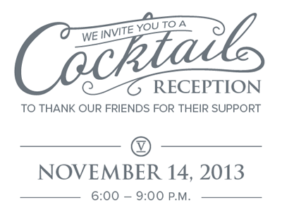 Invitation 2013 cocktail invitation invite reception type typography