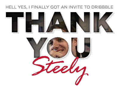 Thank You Steely typography