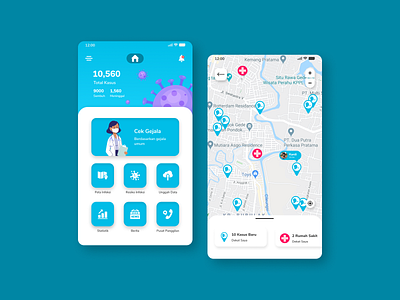 Symptom App app branding design flat illustrator logo type typography ui ux