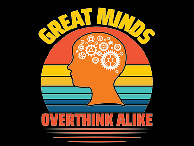 Great Minds Overthink Alike 3d animation branding design graphic design great minds overthink alike illustration logo motion graphics ui vector