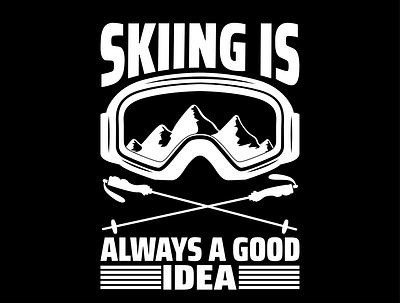 Skiing Is Always A Good Idea animation design graphic design illustration skiing skiing is always a good idea vector