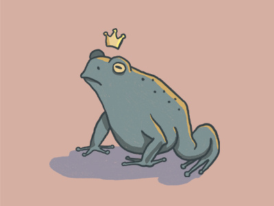 King Toad frog illustration king toad