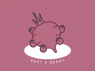 Beet & Berry fruit icon illustration juice line vector vegetable