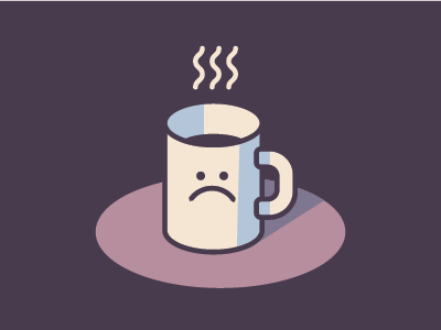 Sad Coffee coffee icon illustration logo sad vector