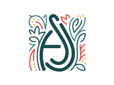 Amy Smarsh Johnson Logo branding floral icon logo mark modern vector