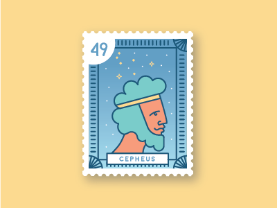 Cepheus illustration logo stamp vector