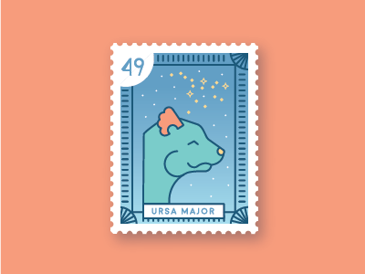 Ursa Major illustration logo stamp vector