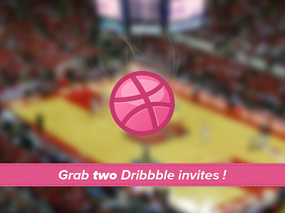 2 Dribbble invites to grab contest draft dribbble france free freebie freebies invitation invite photoshop