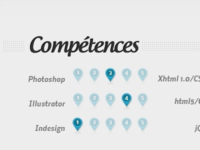 Competences part on my CV competences france plots