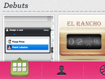 Dribbble iPhone app Mockup