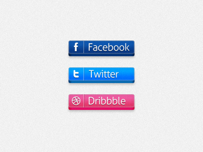 Social Buttons button buttons dribbble facebook france photoshop social twitter