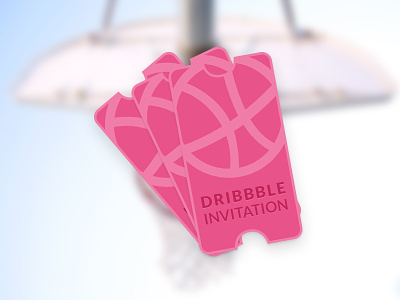 3x Dribbble Invites dribbble invitation invite player ticket